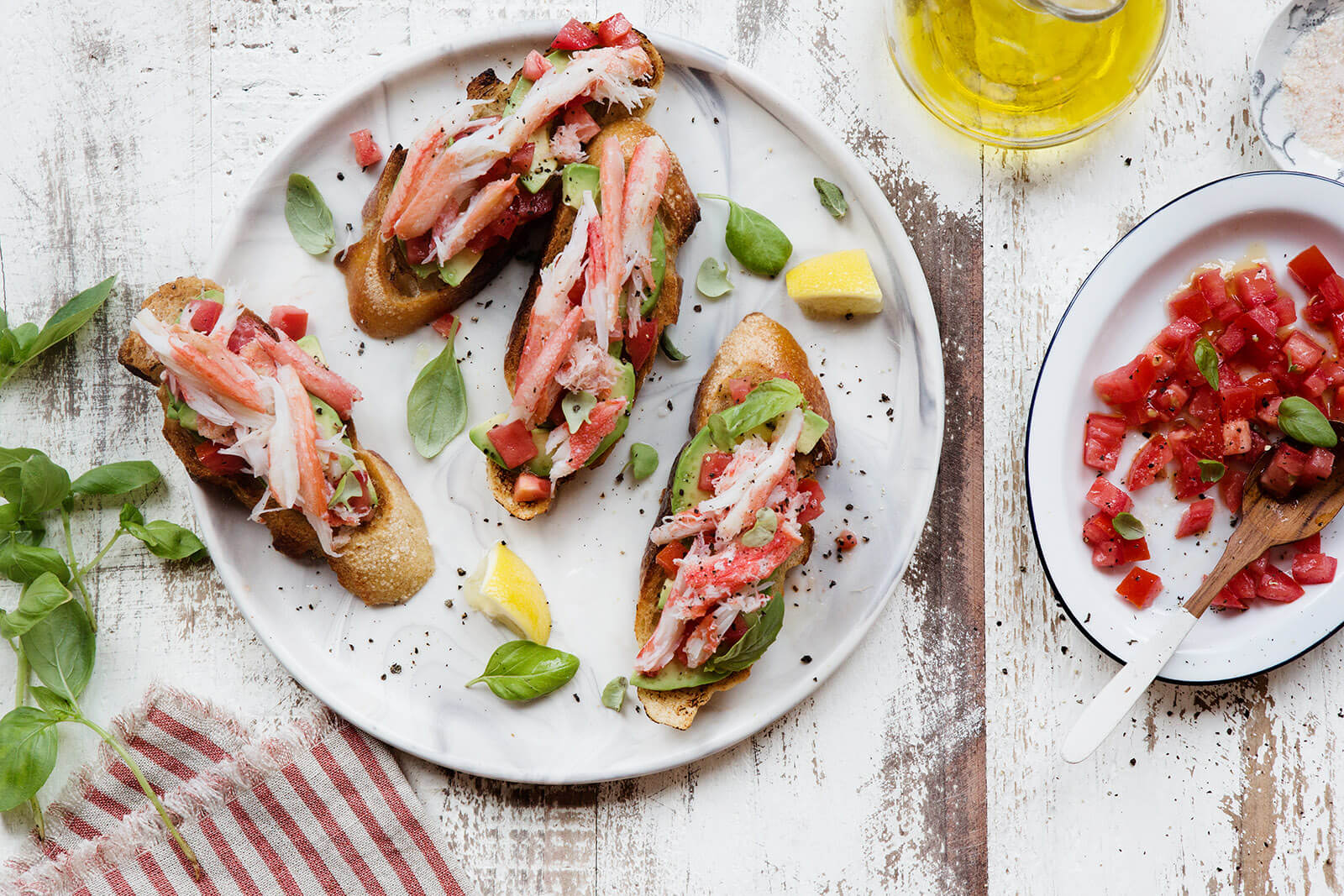 Crab & Avocado Toast Aqua Star