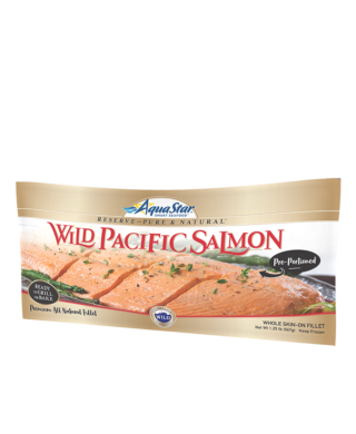 wild pacific salmon pre-portioned fillet retail packaging