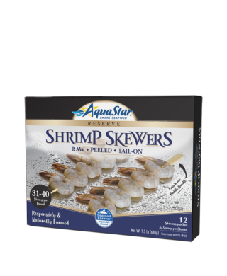 food-service-raw-peeled-tail-on-shrimp-skewers