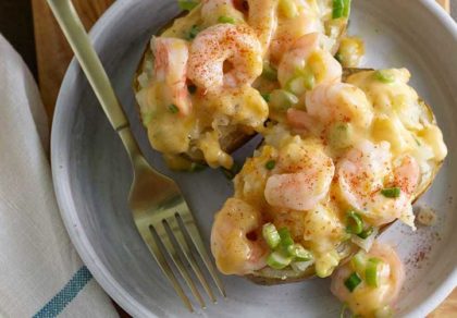 garlic-butter-shrimp-cheesy-baked-potato-recipe