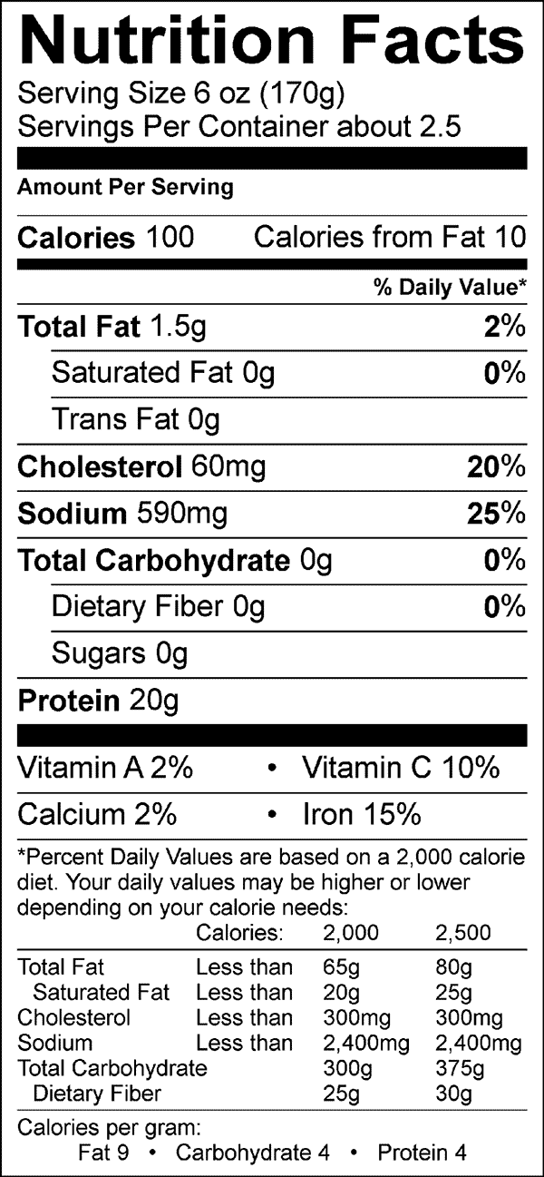 nutrition-facts-star-cut-snow-crab-legs-and-claws