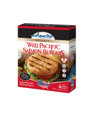 Wild Pacific Salmon Burgers packaging