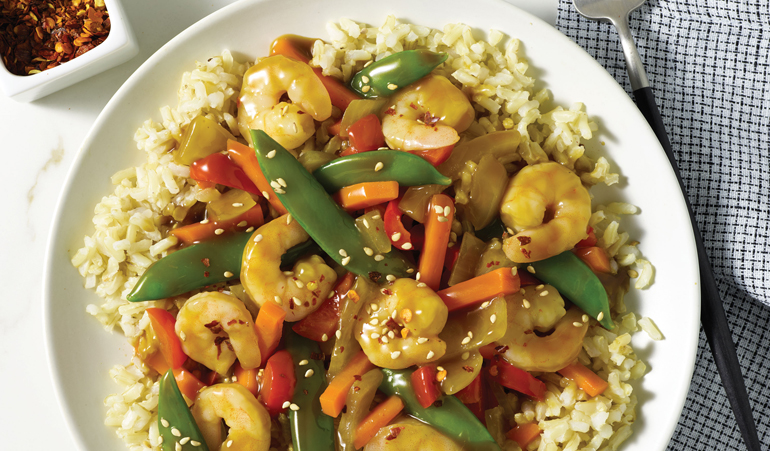 skillet-meals-teriyaki-shrimp-plated